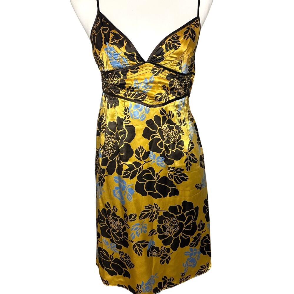 VTG Calypso Christiane Celle 100% Silk Floral Slip Dress Empire Waist Size 4 / S